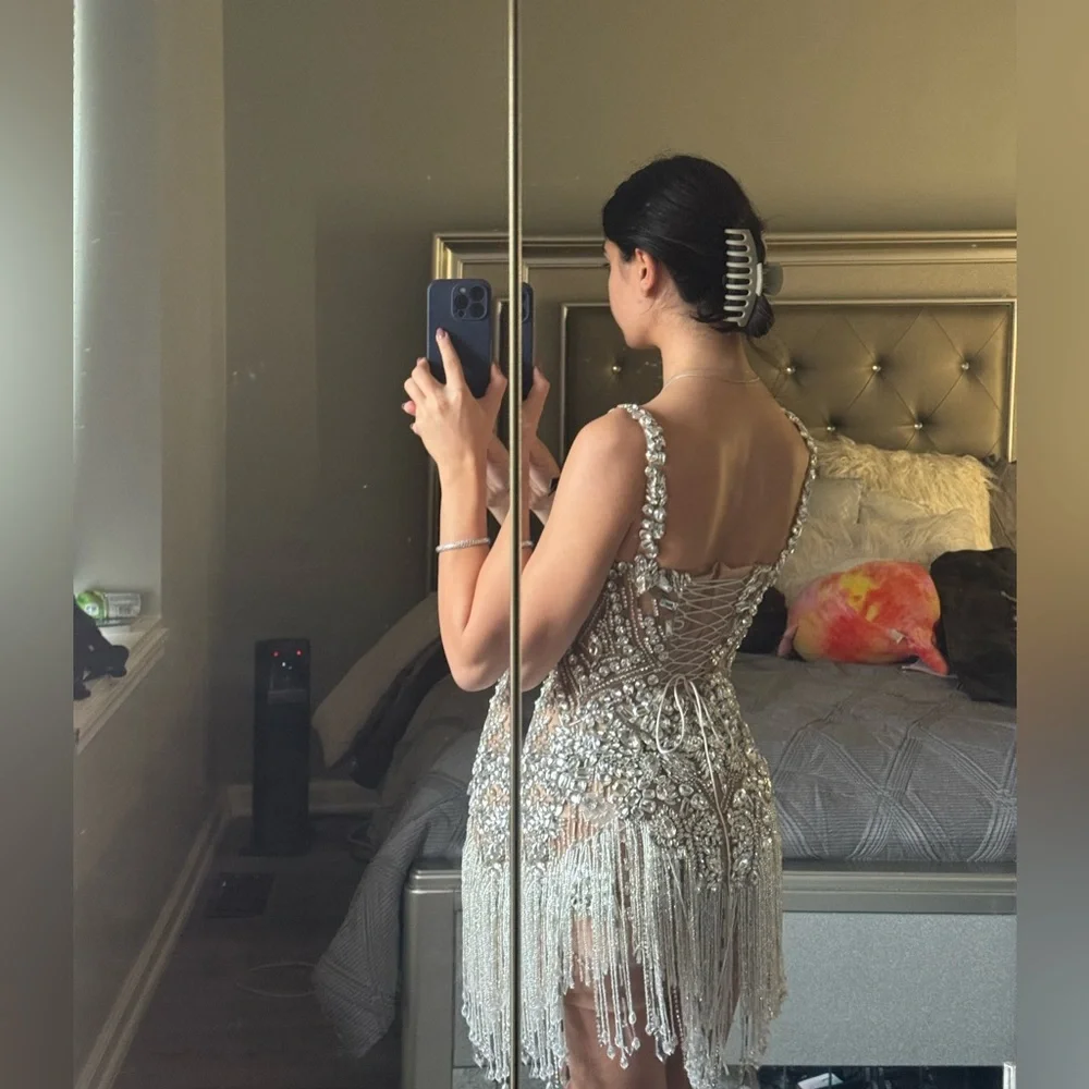 Corset dress with crystals and stones - Picture 6 of 6